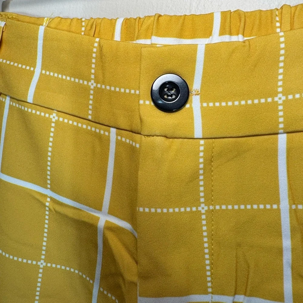 Lars‎ Amadeus Men's Plaid Cropped Ankle Length Business Golf Trousers Sz 36 - Picture 9 of 15